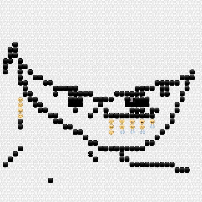 When your shell prompt accidentally pipes into emoji pixel-art mode