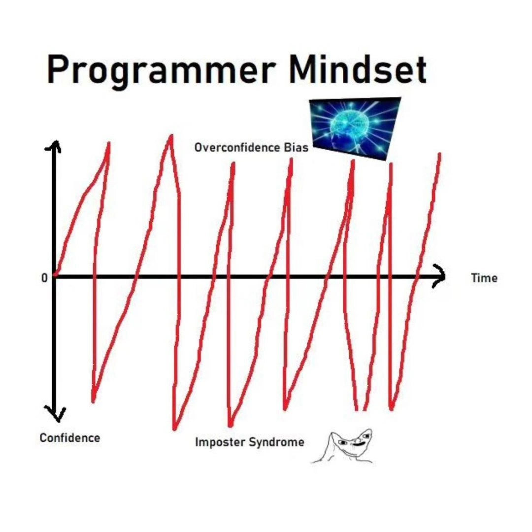 The saw-toothed roller-coaster of senior-dev self-confidence