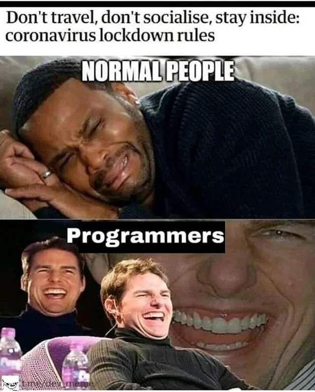 Lockdown rules? Programmers have been training for this their whole lives