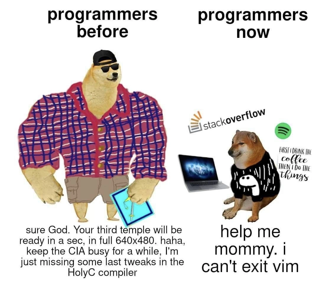 The Evolution of Programming: From Building OS for God to Not Exiting Vim