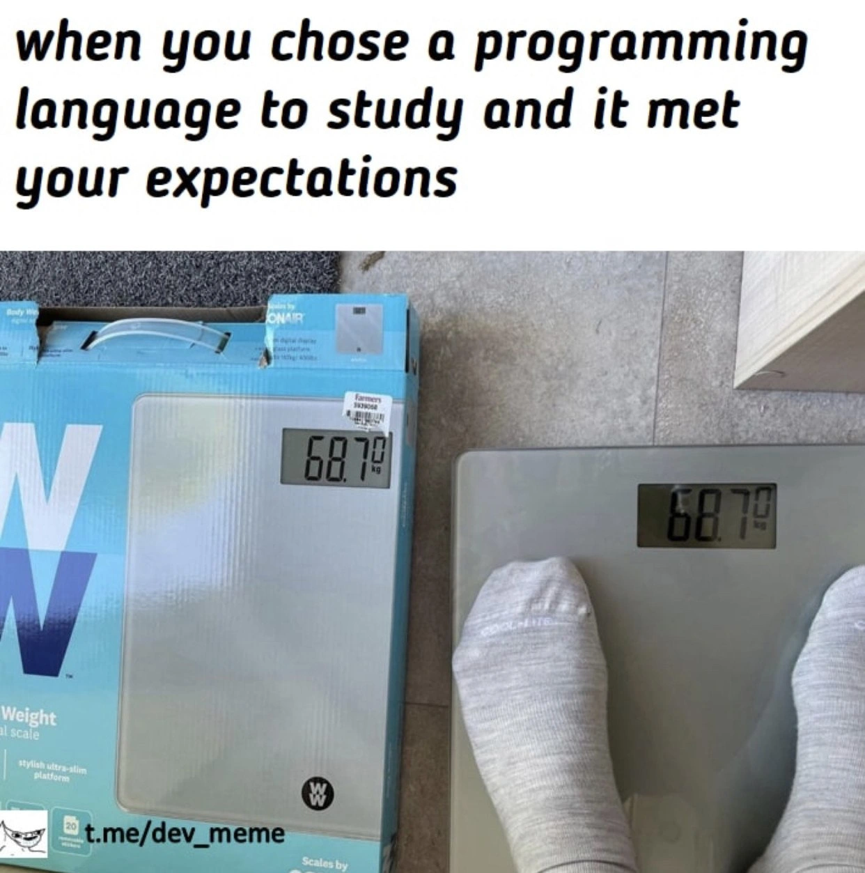 When your chosen programming language delivers exactly what you anticipated