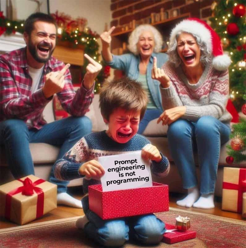 The Harsh Christmas Morning Reality for Aspiring Prompt Engineers