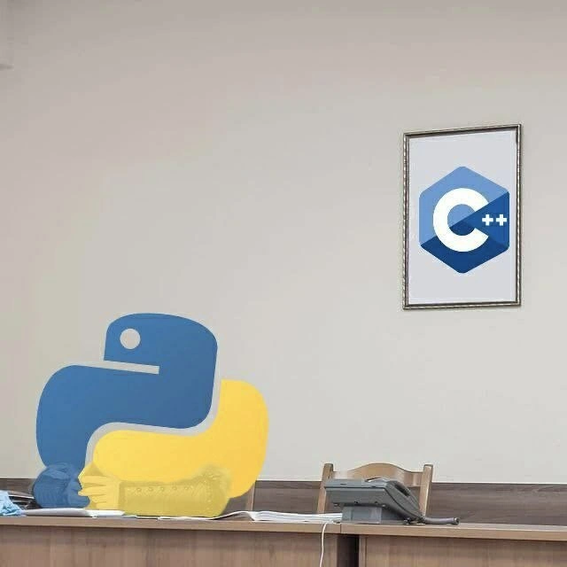 Python admiring its high-performance parent, C++