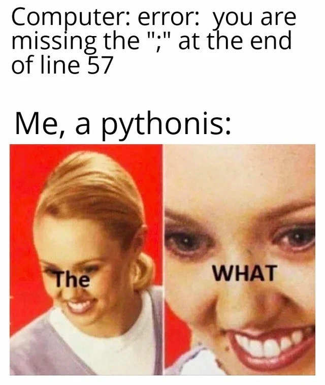 Python Developer Discovers Semicolons