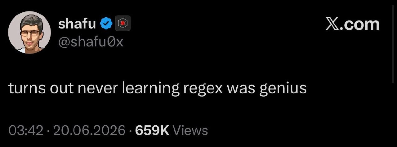Regex Procrastination Finally Becomes a Career Strategy
