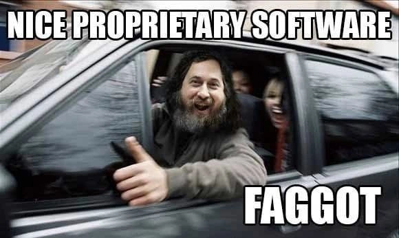 Drive-by open source purist sarcastically compliments your proprietary tool choice