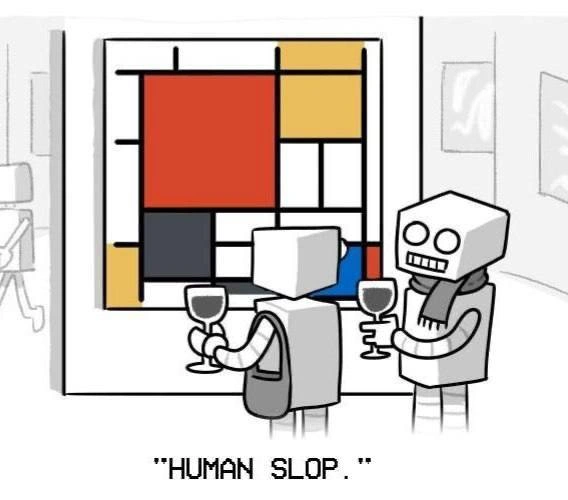Robots Call Mondrian Painting Human Slop