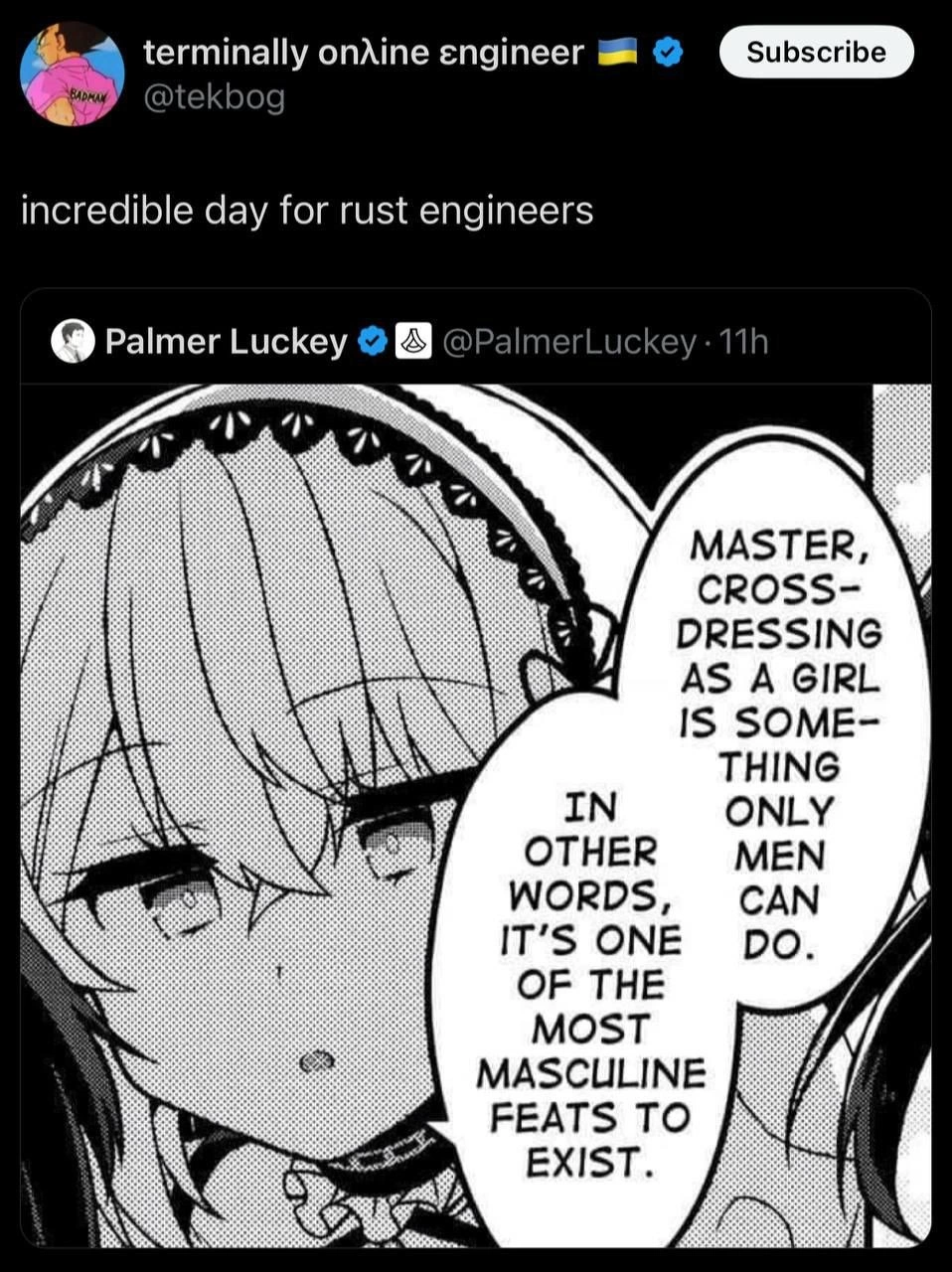 Rust Engineers and the Masculine Feat of Cross-Dressing
