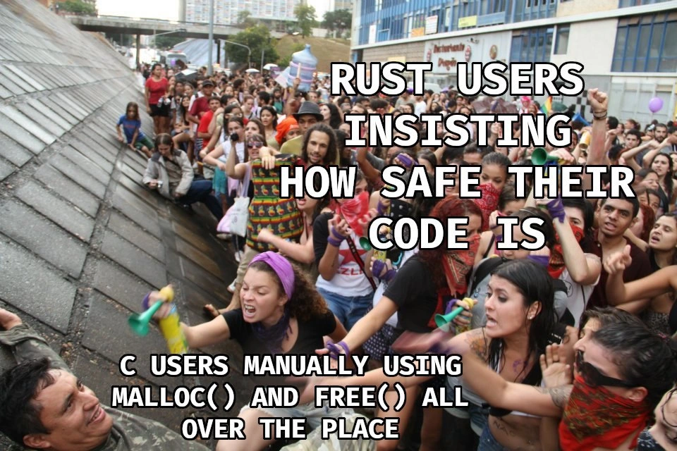 Rust's Safety Mob vs. C's Manual Memory Mayhem
