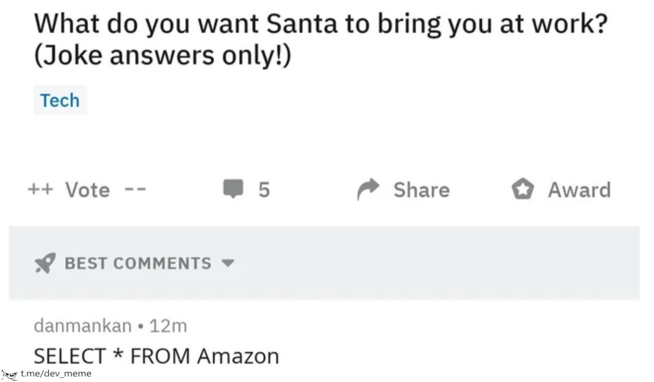 A Developer's Christmas Wish: SELECT * FROM Amazon