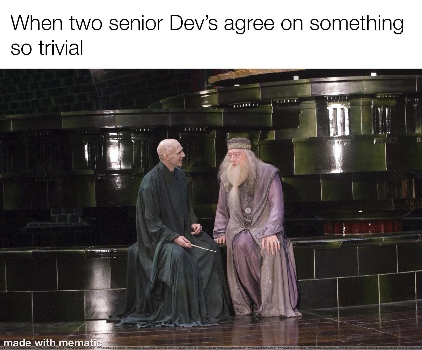 That mythical moment senior devs finally agree on a tiny detail