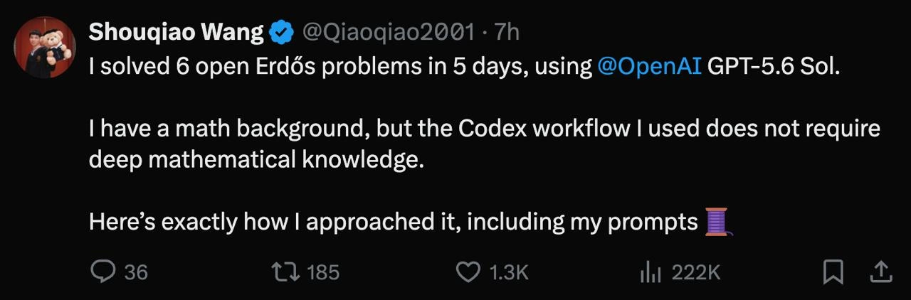 Six Open Erdős Problems, One Codex Thread