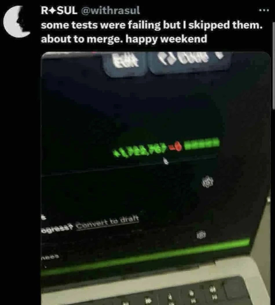 Skipped Tests, Merged Anyway