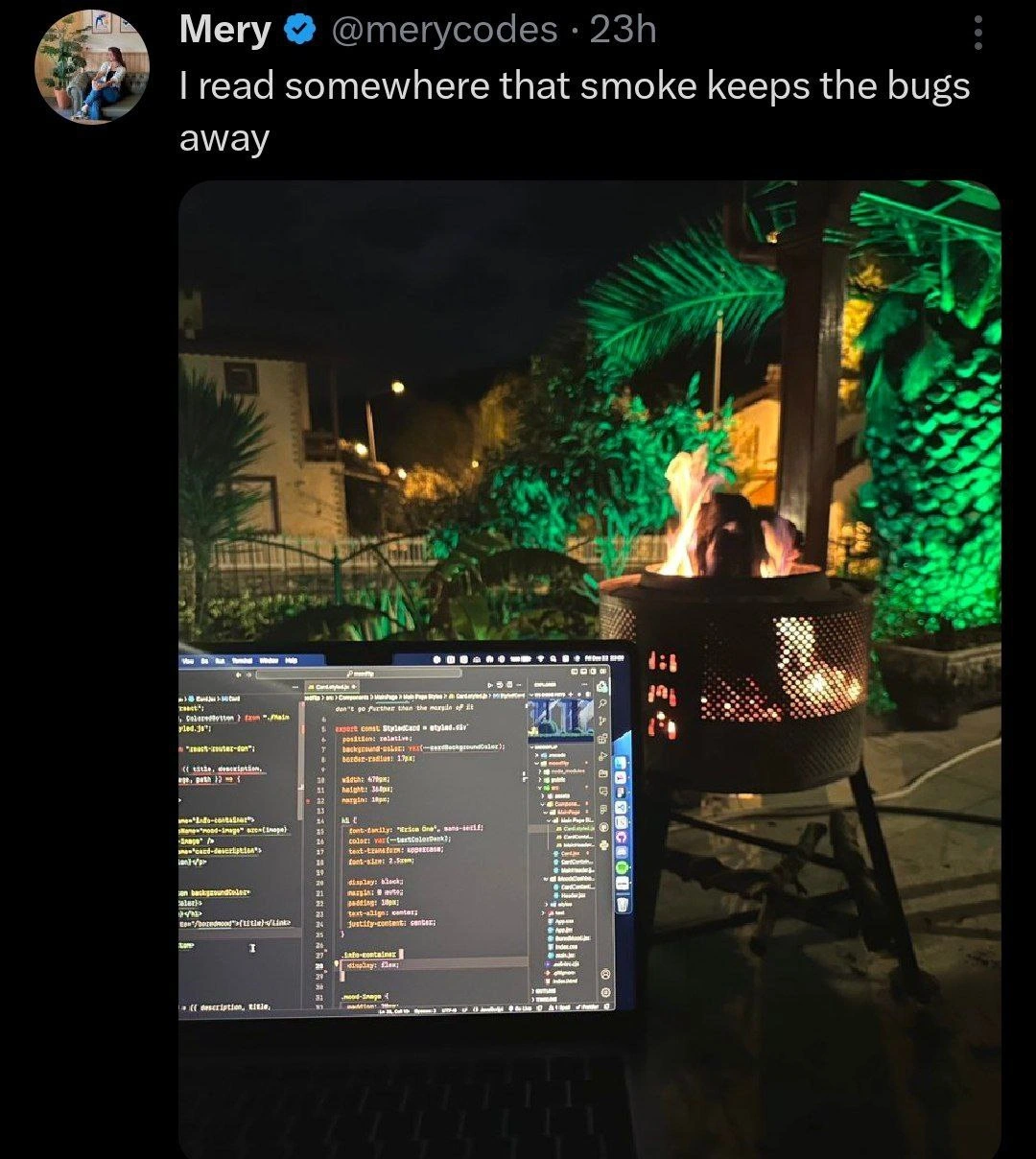 Night-time VS Code session uses campfire ‘smoke test’ to repel software bugs