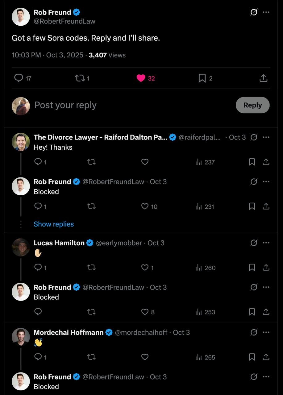 Twitter Troll Promises Sora Codes Then Blocks Everyone Who Replies