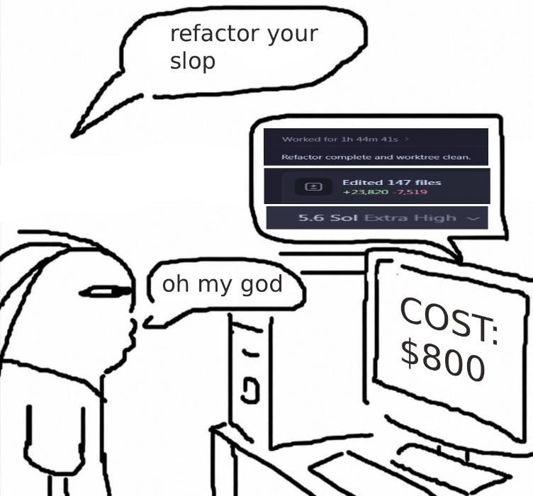 Sol Extra High Refactors the Slop for $800