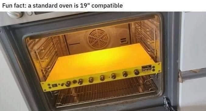 Discovering the oven’s hidden talent: perfect fit for 19-inch rack gear