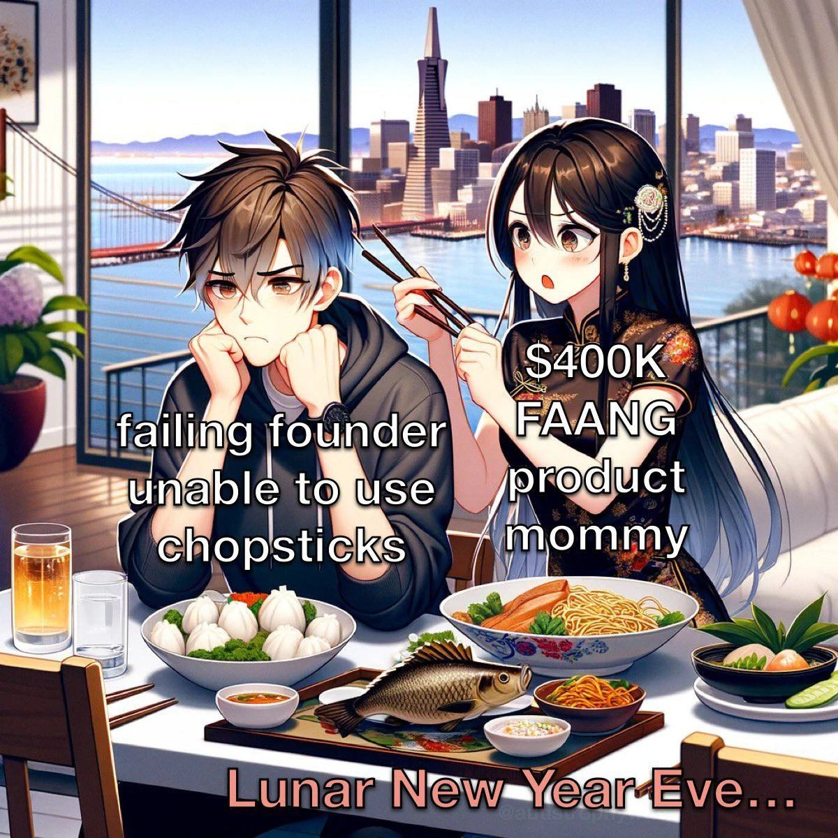 When your startup runway ends but her FAANG TC just keeps rising