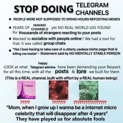 Stop Doing Telegram Channels