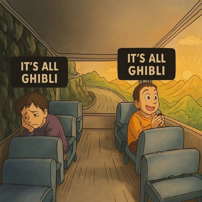 Viewing The Same Codebase: Gloomy Cliff Versus Scenic Ghibli Vista Bus Ride