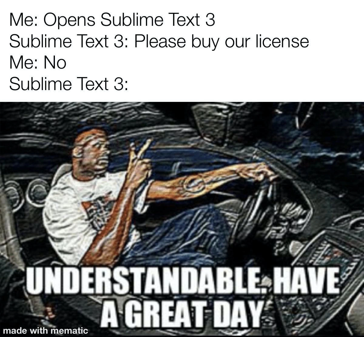 Sublime Text's Gentle License Reminder