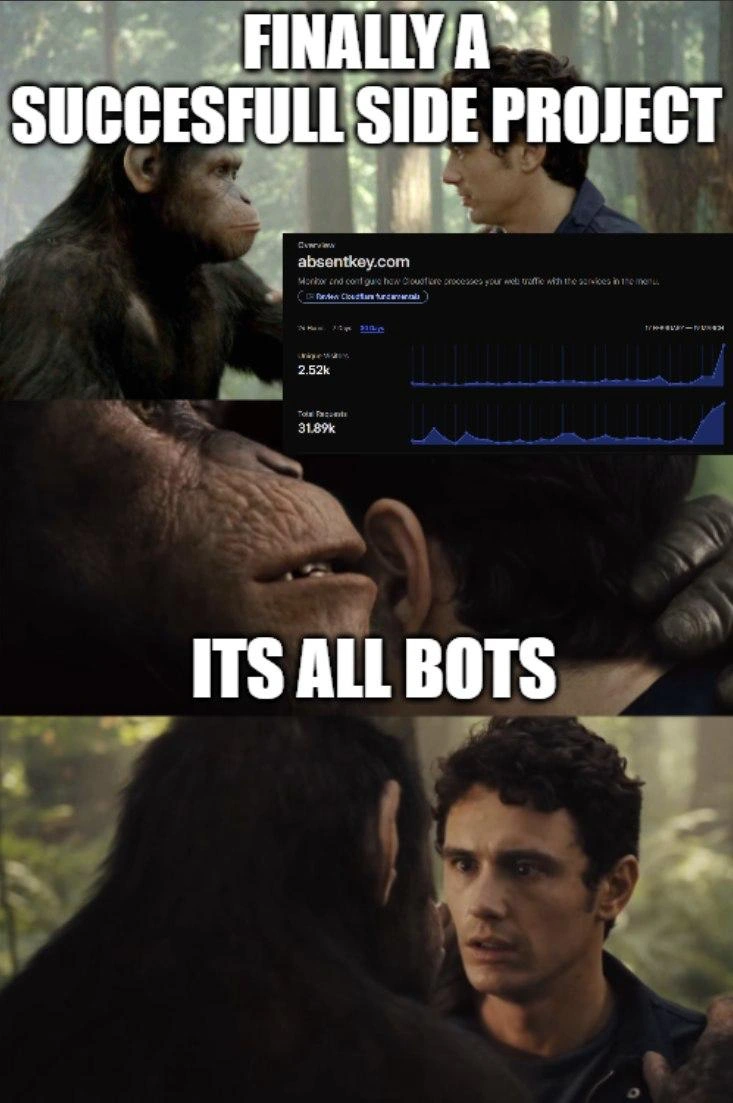 Successful Side Project Until the Ape Says It's All Bots