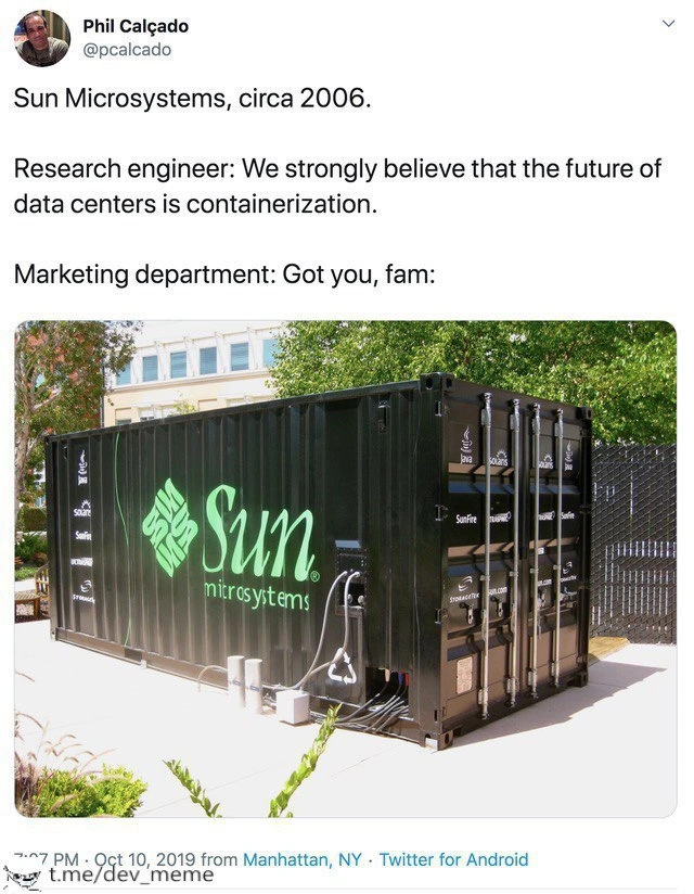 Sun Microsystems' Literal Take on Containerization