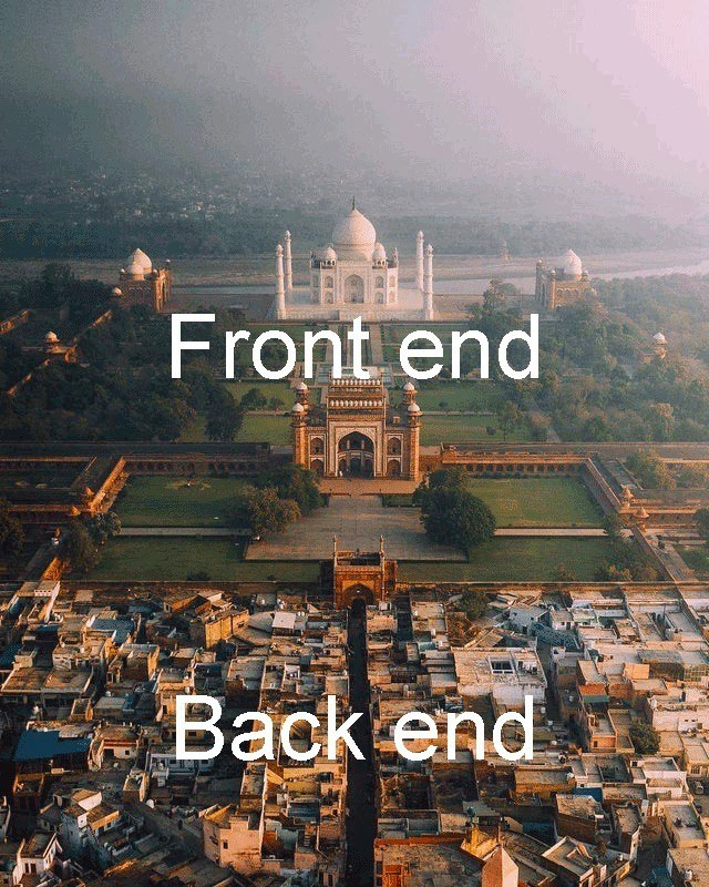 Frontend polish vs backend chaos: the Taj Mahal meme analogy