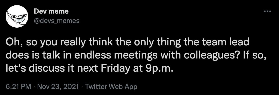 A team lead's perfect, passive-aggressive response