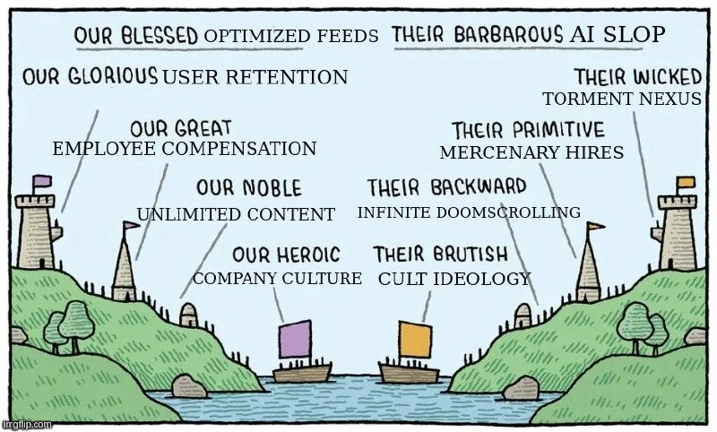 Corporate Doublespeak: Our Features vs. Their Sins