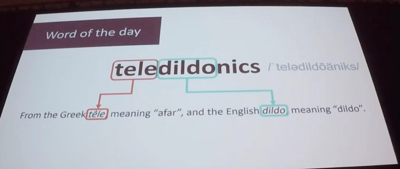 Today's Tech Vocabulary Lesson: Teledildonics