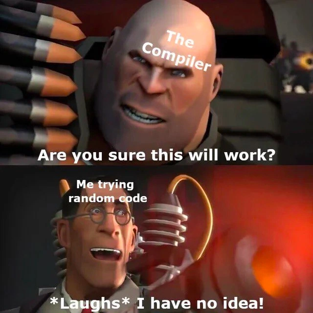 When debugging code feels like firing an experimental weapon with zero certainty