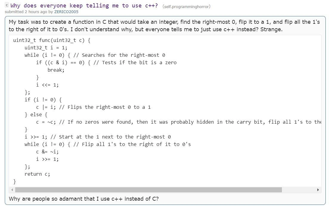 Why Does Everyone Keep Telling Me to Use C++ -- The Increment Operator Confusion