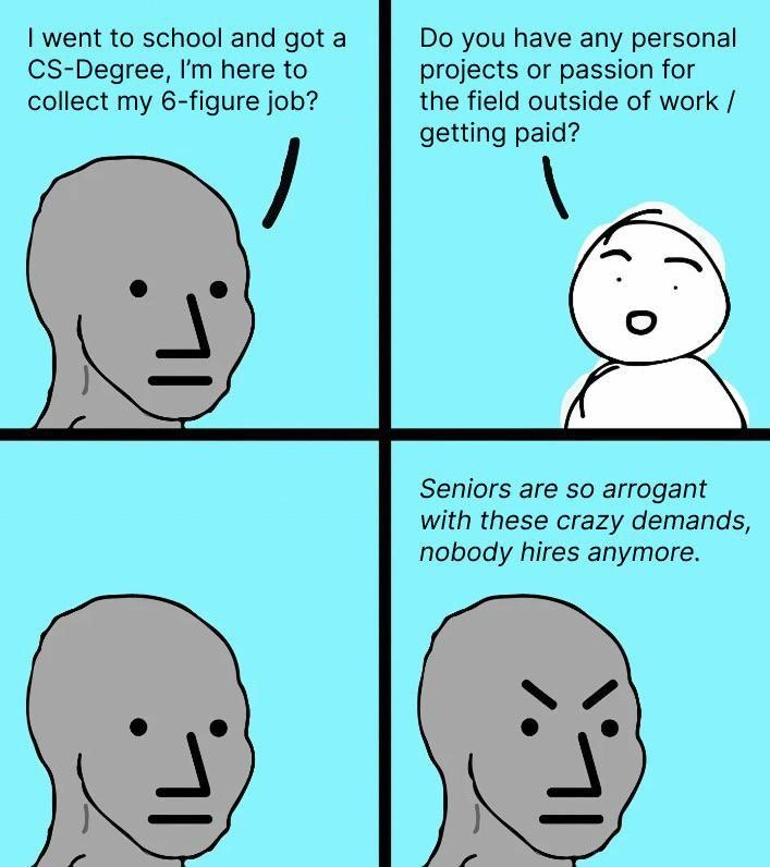 CS Degree Entitlement vs Industry Reality: The NPC Meme