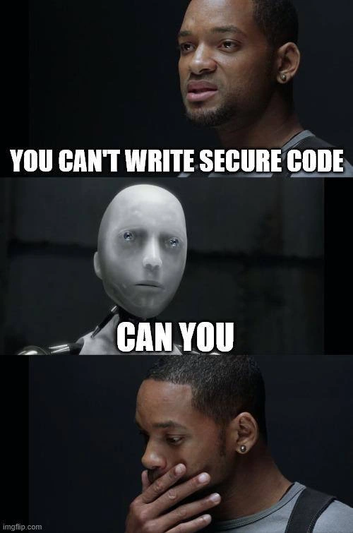 I, Robot Scene: AI Challenges Human's Ability to Write Secure Code