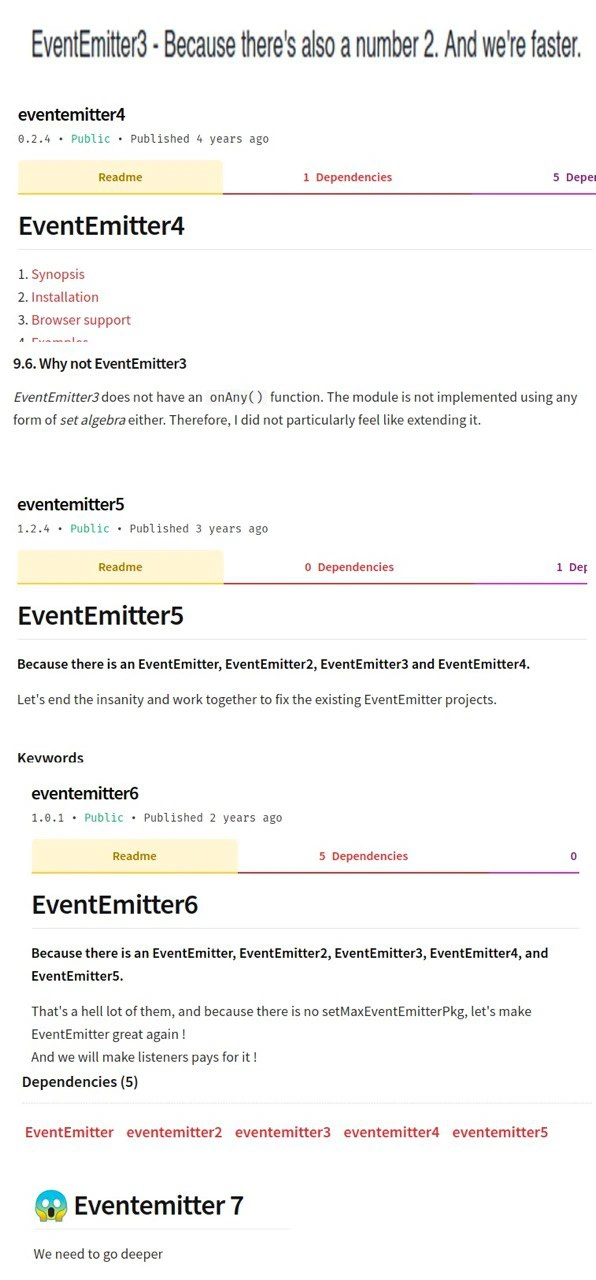 The Proliferation of Standards: An EventEmitter Saga