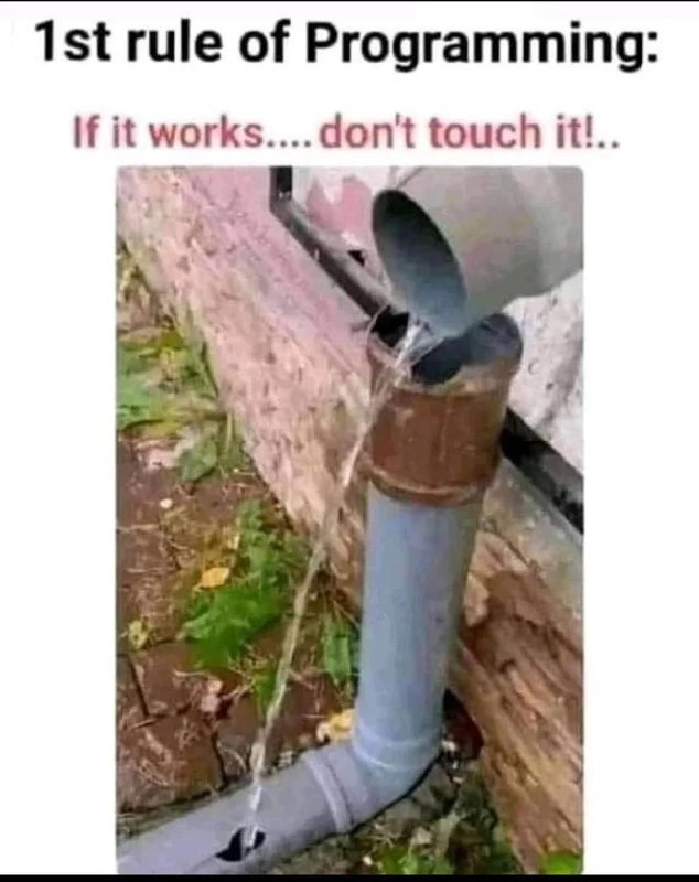 First programming rule: if it works, ignore the obvious leaks
