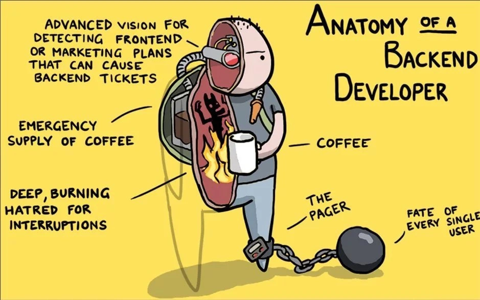 The Illustrated Burdens of a Backend Developer