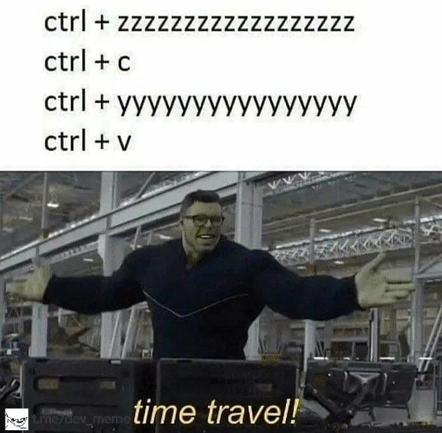 Ctrl+Z, Ctrl+Y: The Original Time Machine