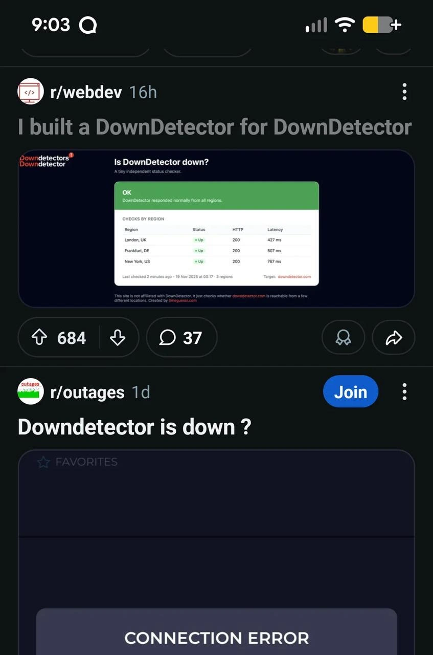 Someone Built a DownDetector for DownDetector and It's Already Needed