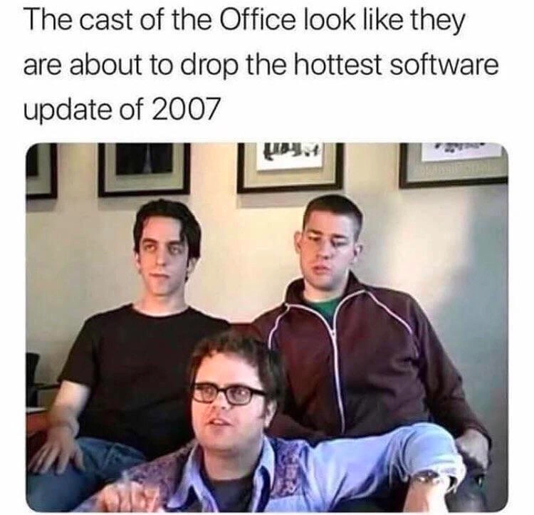 The Office Cast as a 2007 Startup Dropping a 'Major' Update