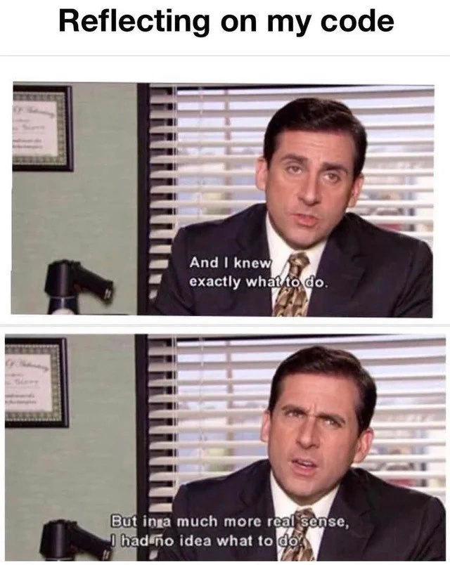 When code review reveals you knew and never knew what you were doing