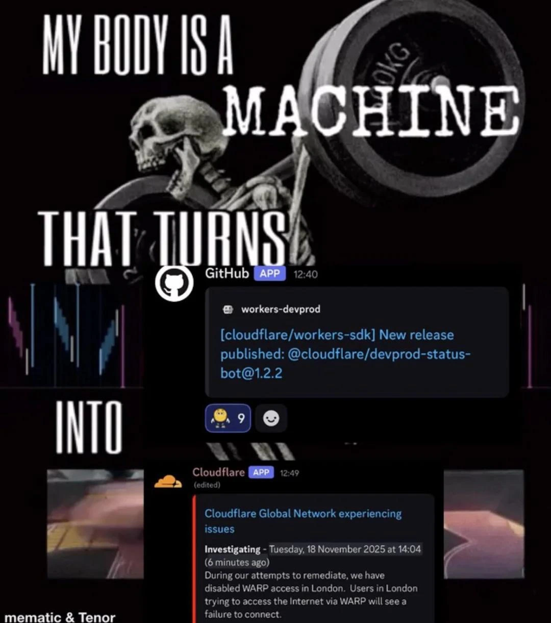 My Body Is a Machine That Turns GitHub Releases Into Cloudflare Outages