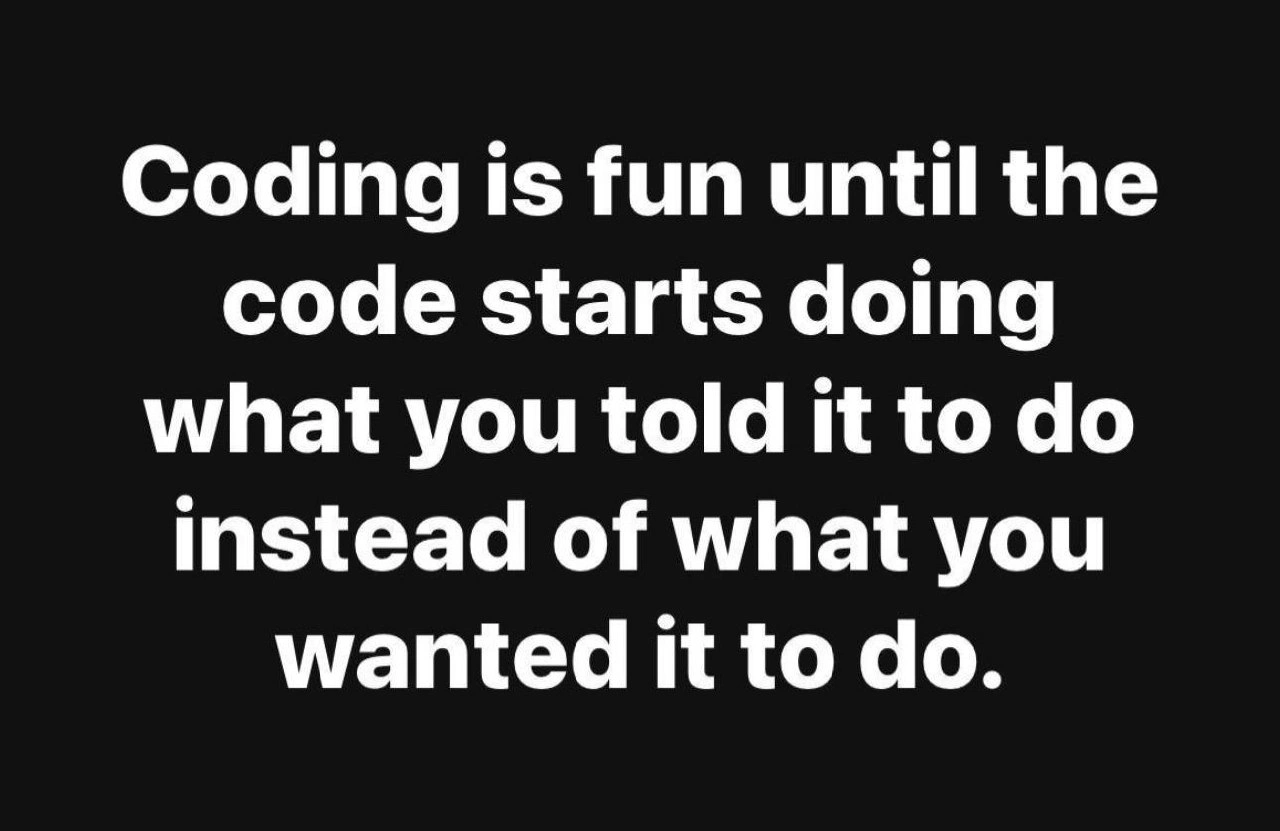Coding Is Fun Until the Computer Follows Your Instructions Exactly
