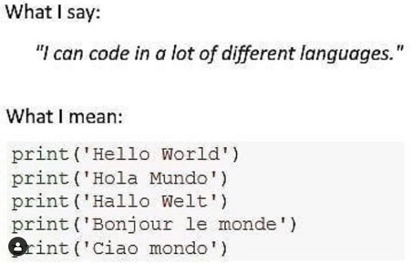 Polyglot Programmer or Multilingual Print Statements?