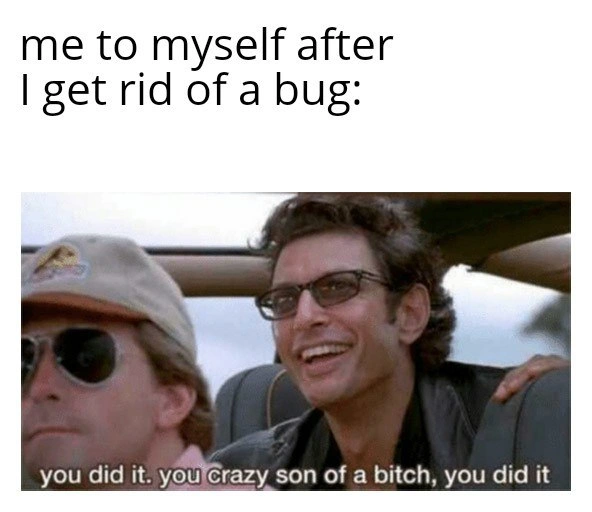 The euphoria of closing a difficult bug ticket