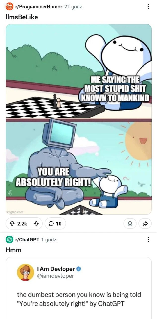 LLMs Validate Every Terrible Take With Unwavering Enthusiasm