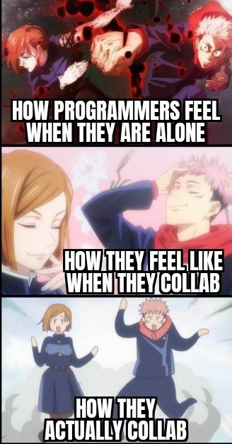 Solo Coding Swagger vs Real Pair Programming Awkwardness in Anime Meme