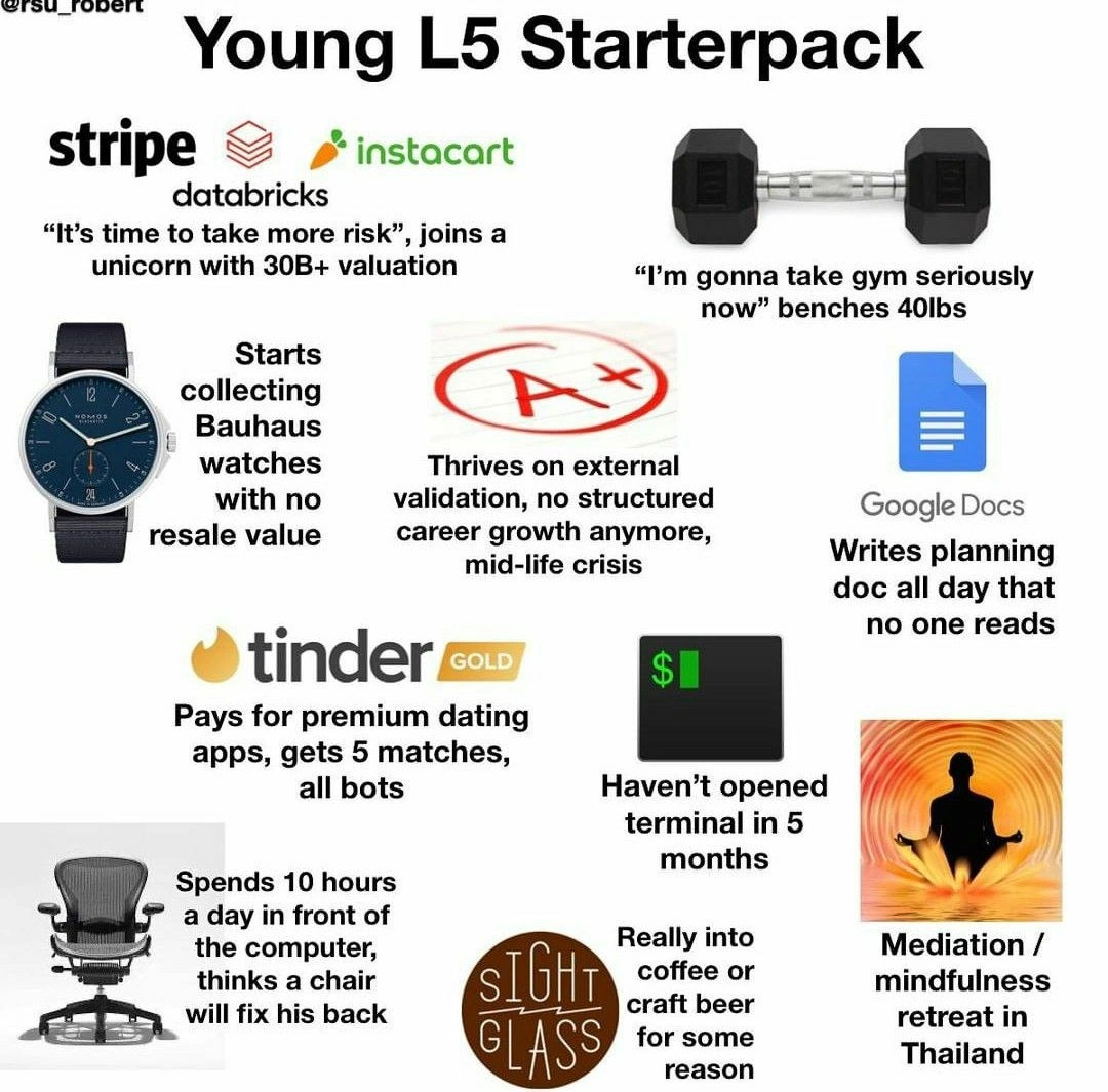 The Young L5 Engineer Starterpack: Docs, Unicorn Hype, No Terminal, Existential Dread