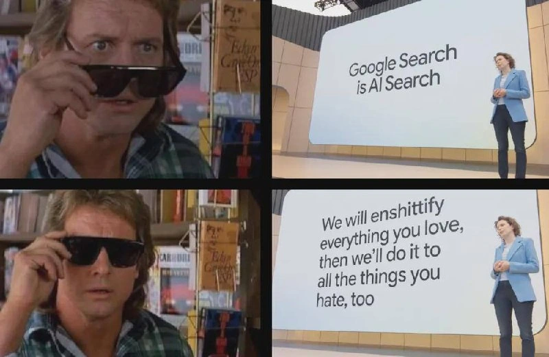 They Live Sunglasses Reveal Google's Real Keynote Message